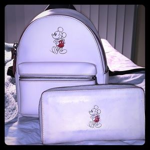 Mickey Coach Mini Backpack and Wallet BUNDLE